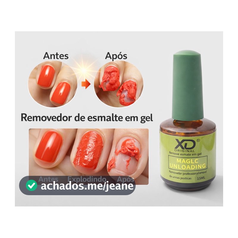 Removedor de Esmalte em Gel Magic Unloading 15ml – Remove Gel Sem Acetona Rápido e Fácil | Removedor de Unhas Profission