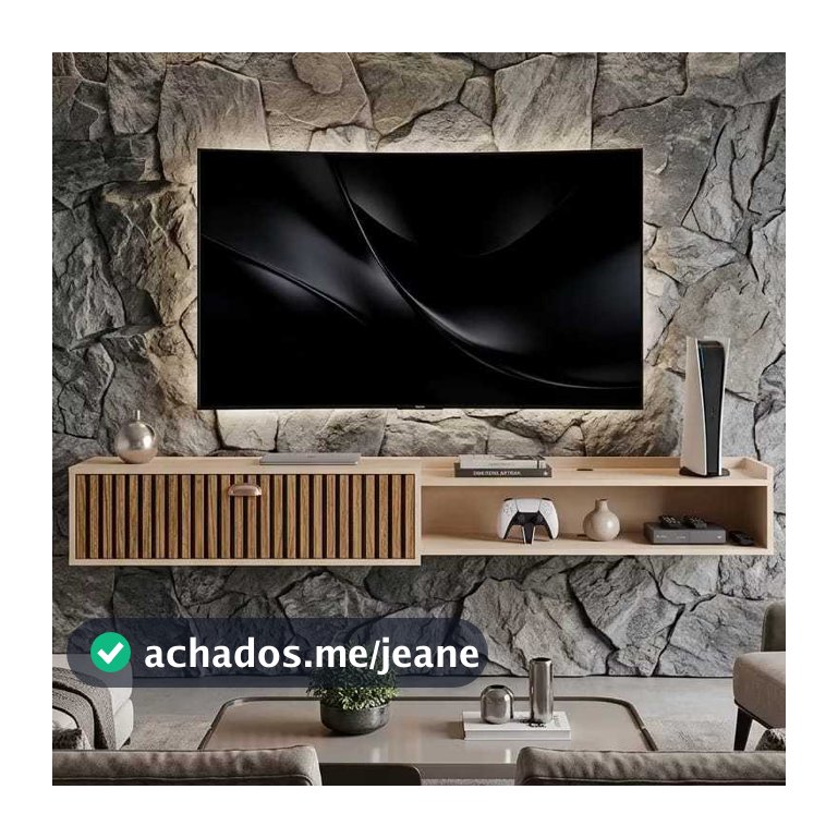 Rack Bancada Suspensa Com Porta Sala Escritório Quarto Parede TV Até 60 polegadas 180 150 120 /90 cm