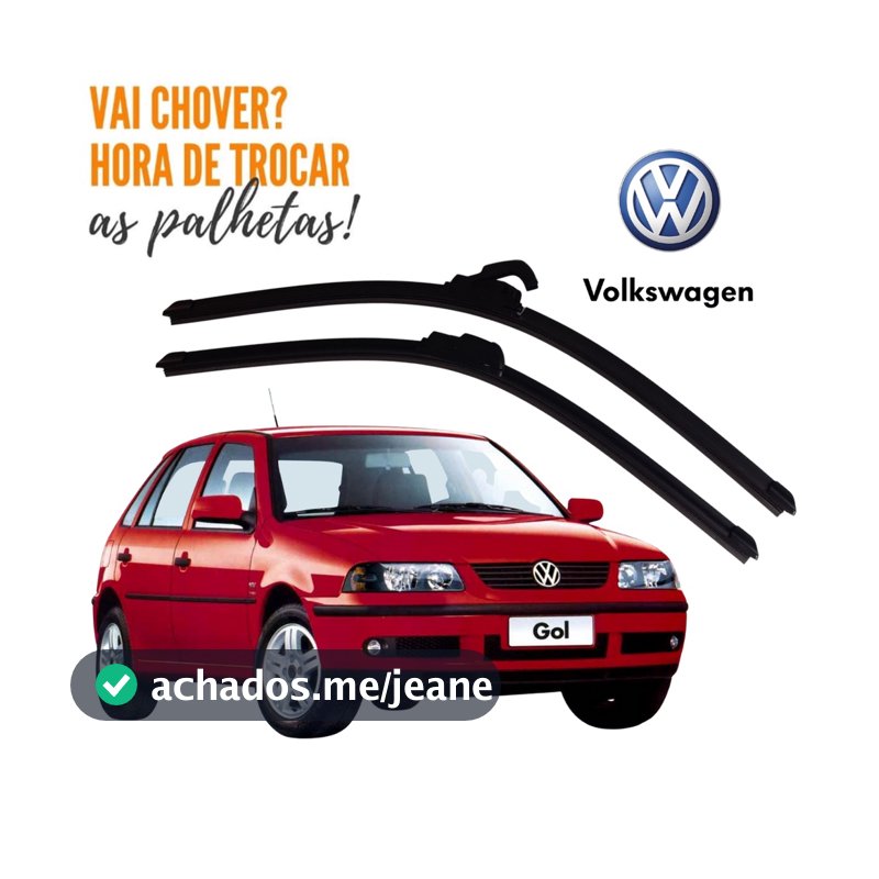 Par Palheta Limpador Parabrisa Gol Saveiro G3 ANO 1999 2000 2001 2002 2003 2004 2005
