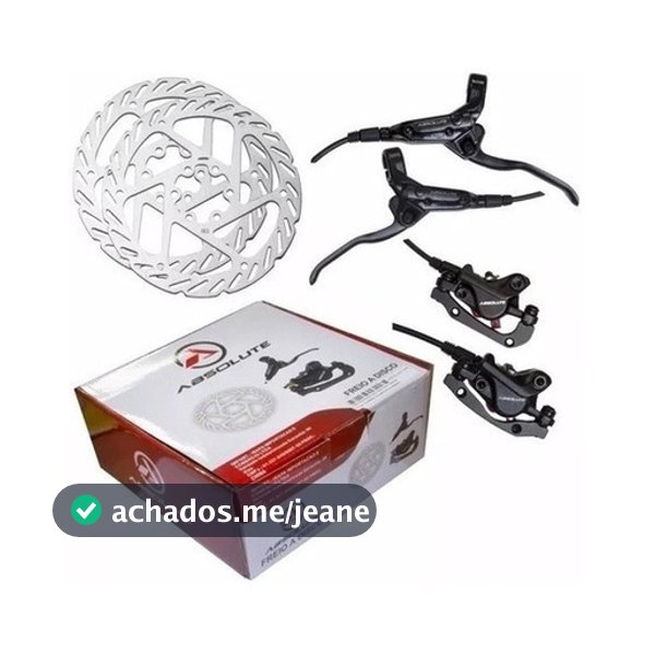 FREIO A DISCO HIDRÁULICO ABSOLUTE M310 COM DISCOS – PAR COMPLETO PARA MTB