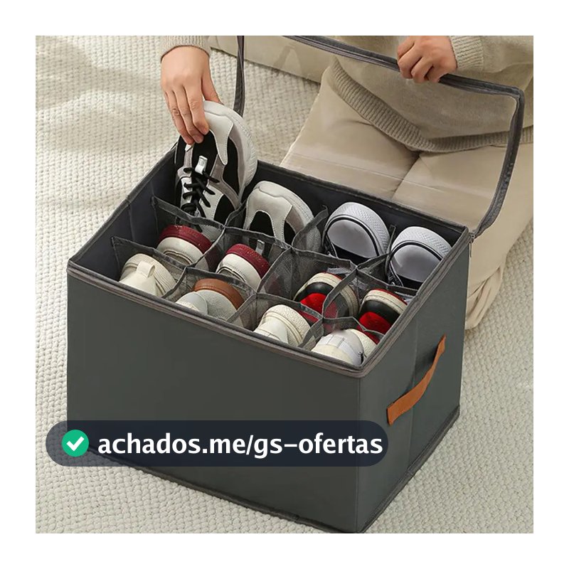 Pode armazenar 6 pares de caixa de sapatos dobrável com capa transparente e divisória