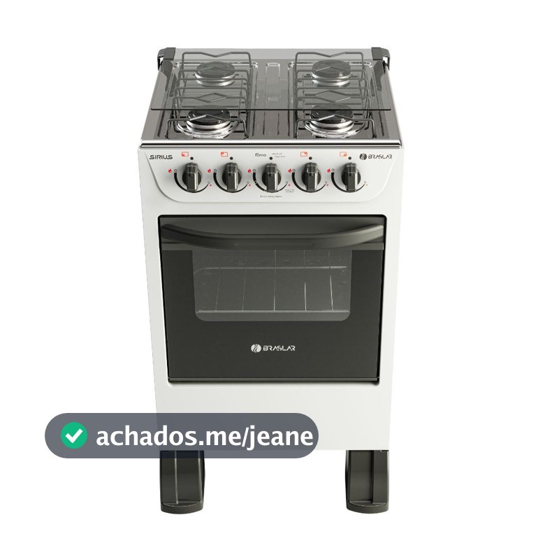 Fogão de Piso Braslar New Sirius 4 Bocas - Sem Acendimento Automático