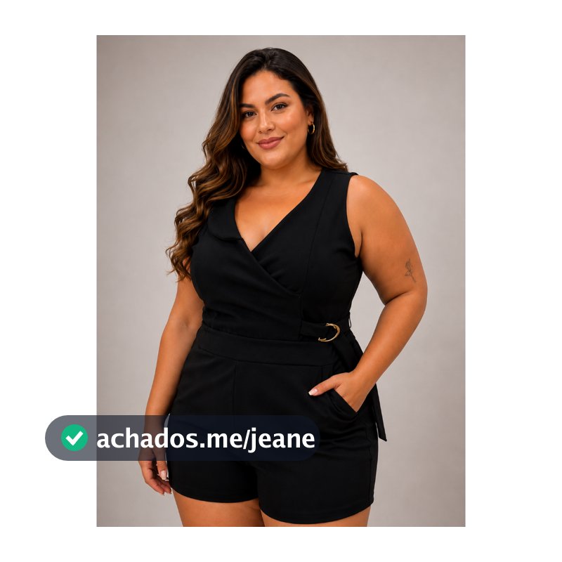 MACAQUINHO PREMIUM PLUS SIZE COM GOLA E DECOTE GG