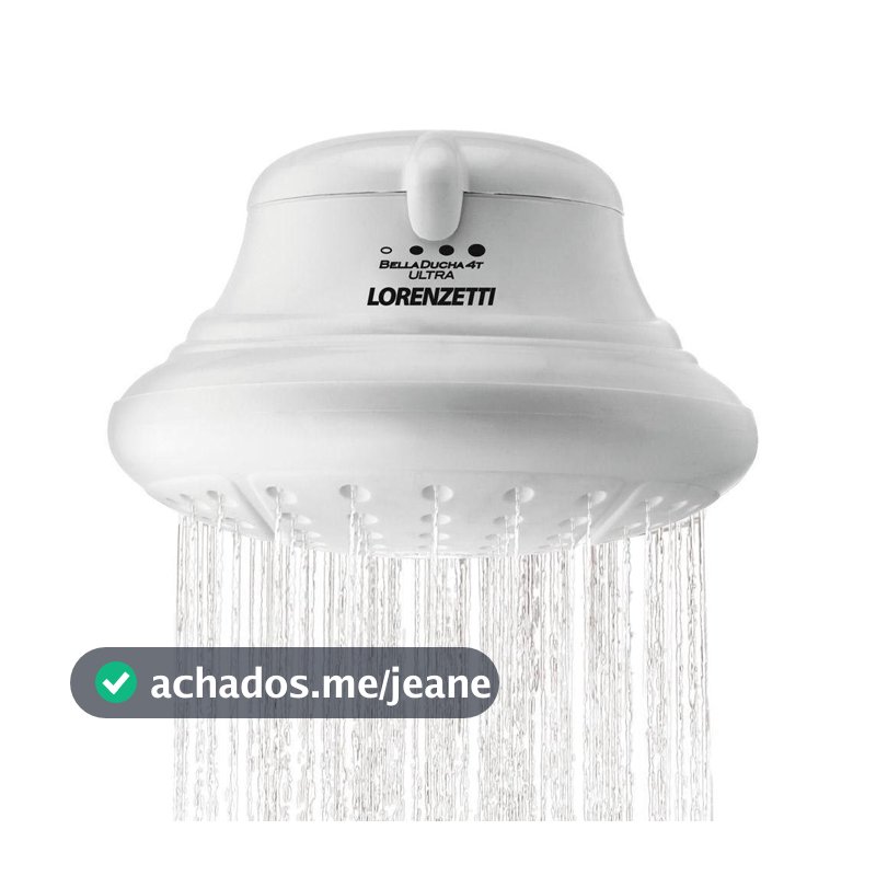 Chuveiro Lorenzetti Bella Ducha Ultra 4 Temperaturas Branca 6800w, 110V