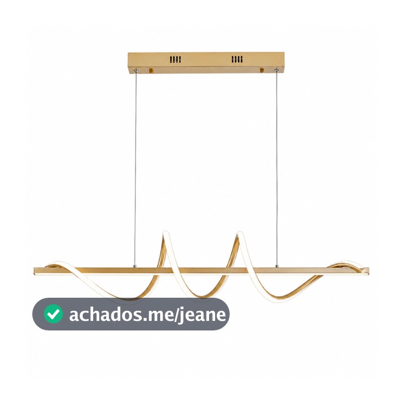 RRLUX LP-025 Lustre Pendente Led 45w 3 Em 1 Moderno Sala Quarto Dourado