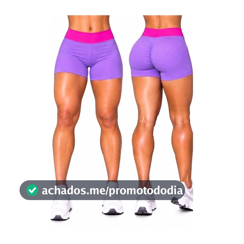 short avulso curto fitness e Cross empina bumbum tecido premium