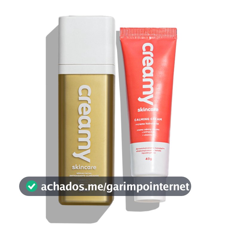 Kit Vitamina C Gold + Calming Cream Creamy Skincare - Sérum Clareador de Manchas e Creme Hidratante Calmante