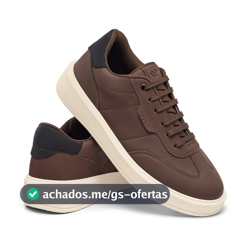Tênis Masculino VILI Urban Sapatênis Casual Couro Nobuck