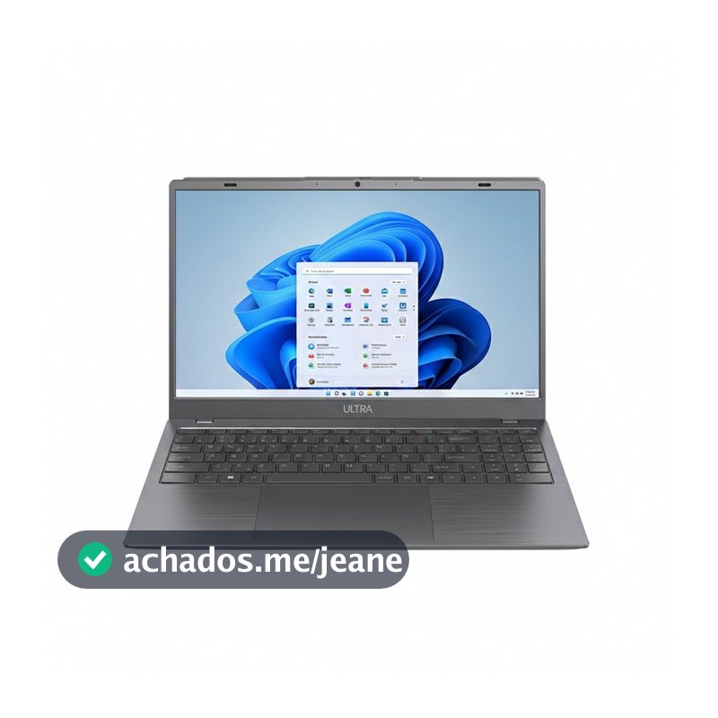 Notebook, Windows 11 Home, Tela 15.6 Pol. FHD, Pentium Gold 6500Y, 4GB, 128GB eMMC Cinza Ultra - UB365