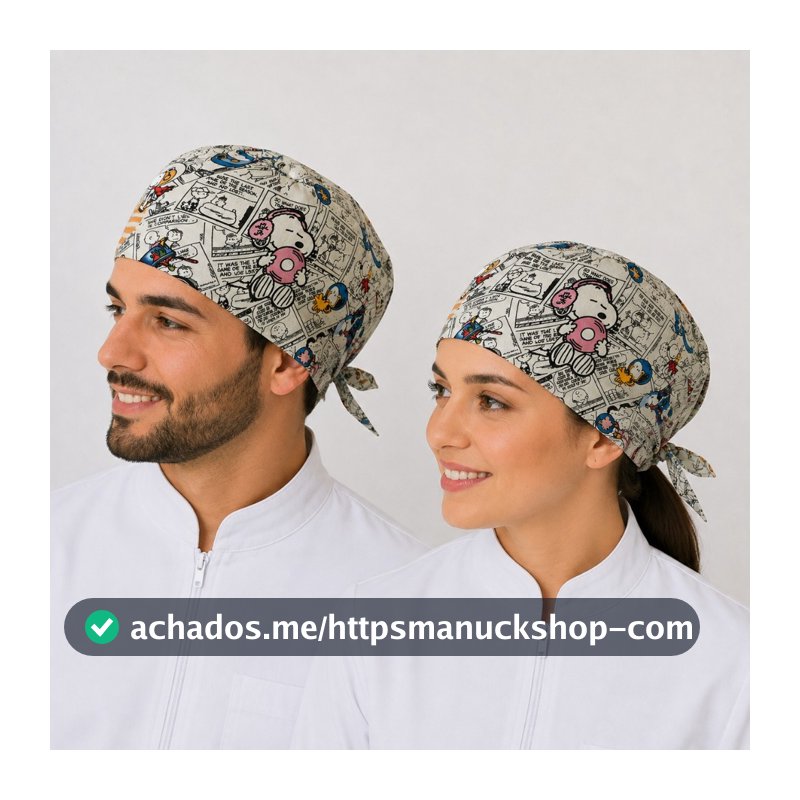 Gorro Cirúrgico Touca Unissex Estampado Bandana Pediatria Odontopediatria Enfermagem Obstétrica