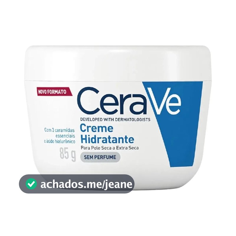 Creme Hidratante Cerave Pele Seca e Extra Seca Sem Perfume 85g