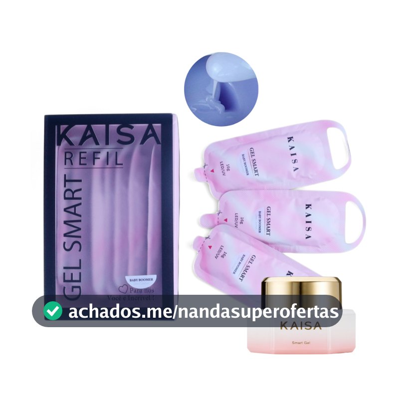 Kit 4 Refil Gel Smart KAISA 16g Gel Construtor Profissional sem Preparadores + pote vazio