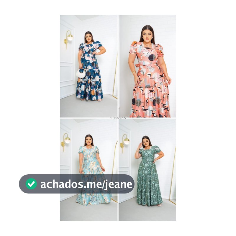 Vestido Longo Feminino Rute Estampado com Cinto e Manga Bufante
