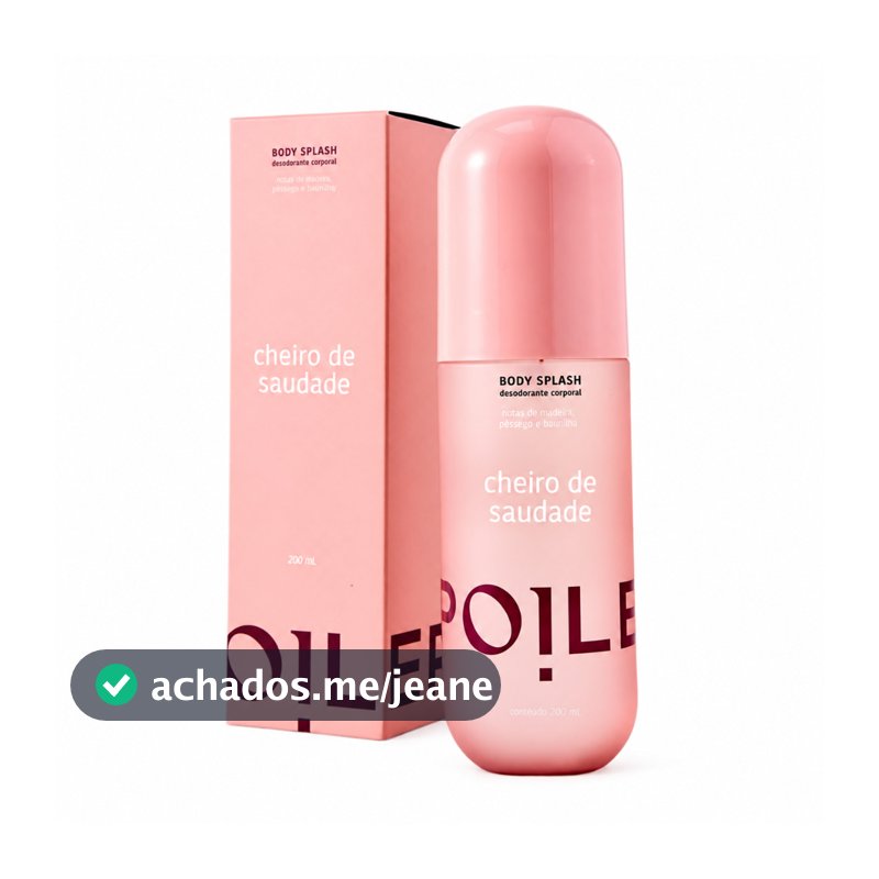 Body Splash Cheiro de Saudade Spoiler 200ml Fragrância Feminina Marcante Uso Corporal Diário