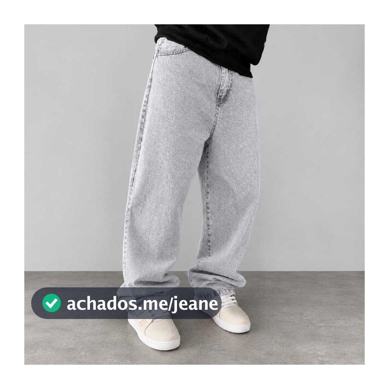 Calça Balão Baggy Grafite Estonada Streetwear