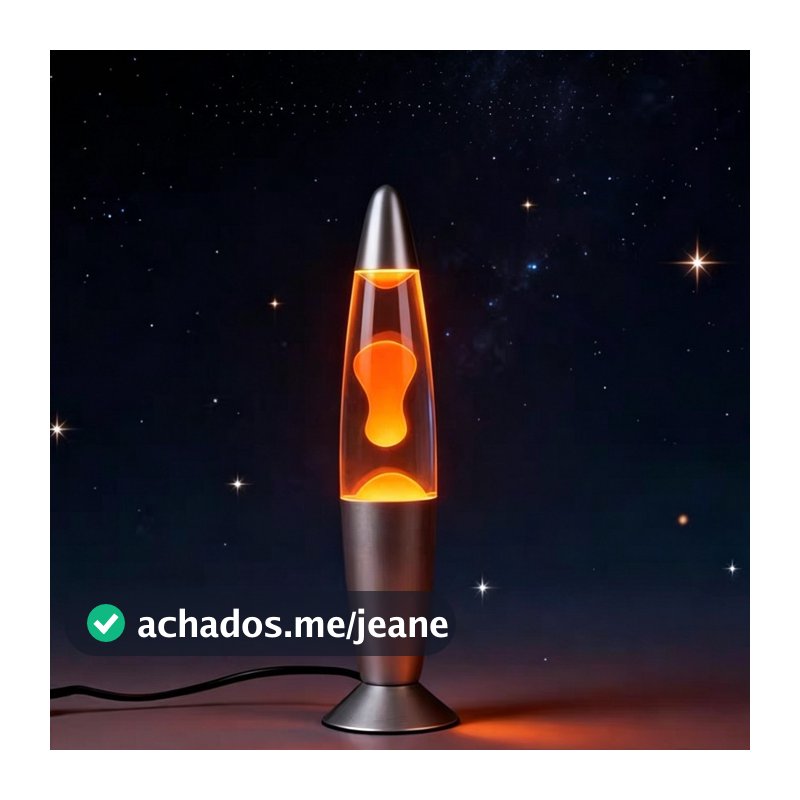 Luminária de mesa retrô - Vulcão lava - Lâmpada de cera - Decoração ambiente portátil