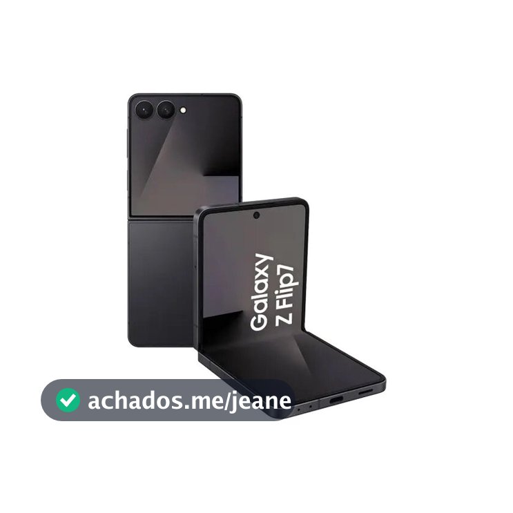 Smartphone Samsung Galaxy Z Flip7 512GB 5G - JetBlack, Tela dobrável de 6.9", 12GB de RAM