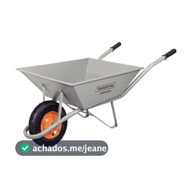 Carrinho de Mão Tramontina Extra Forte 65L Chapa Reforcada 0,9Mm Pneu Com Camara 3,25X8
