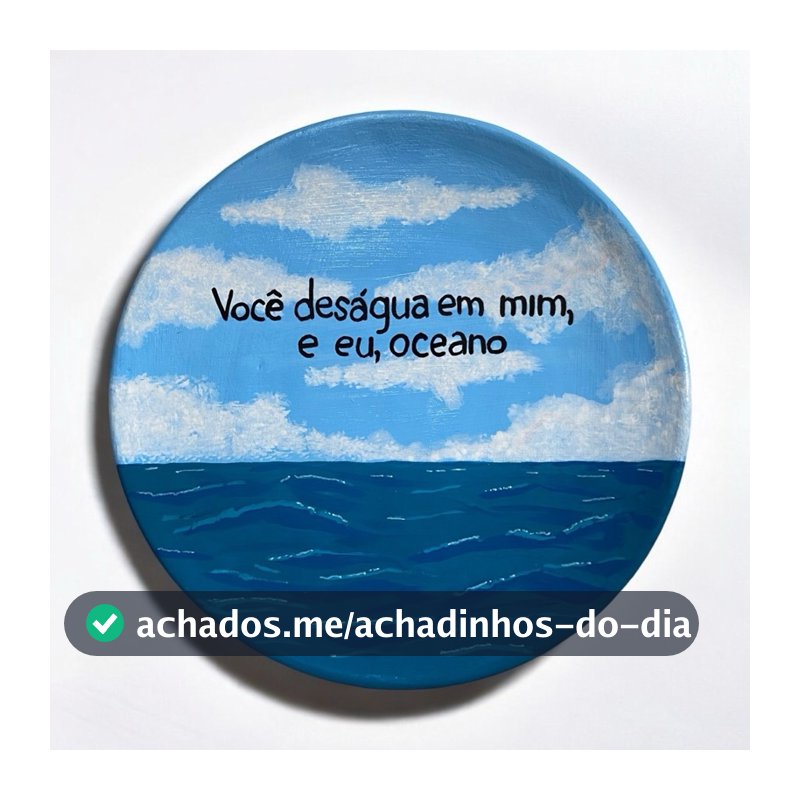 Prato Decorativo Oceano com suporte para pendurar na parede - Djavan