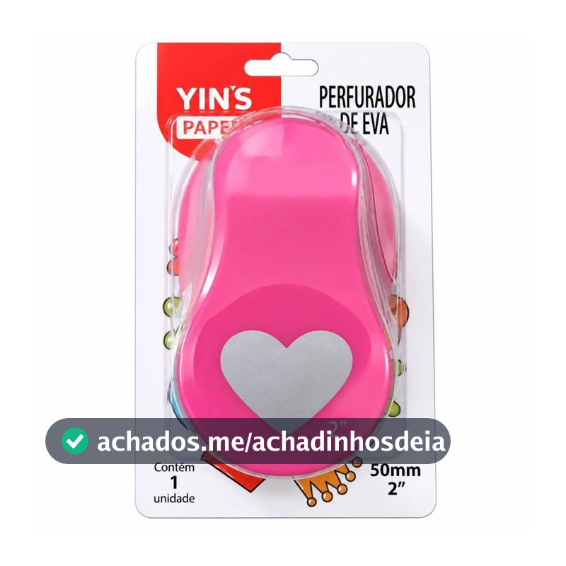 Furador Cortador Perfurador Grande para Papel e EVA Make+ 50mm 5cm Coração