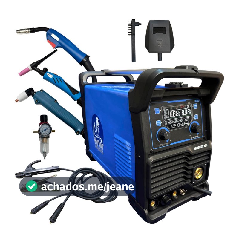 Inversora Solda Multiprocesso Tig Mig Mma Corte Plasma 220v 250A Digital Sinérgica WWSoldas