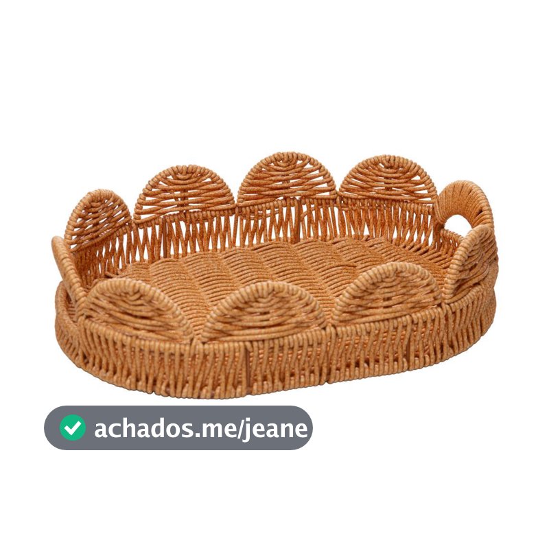 Cesta Botânica de Rattan Natural 26cm - Lyor