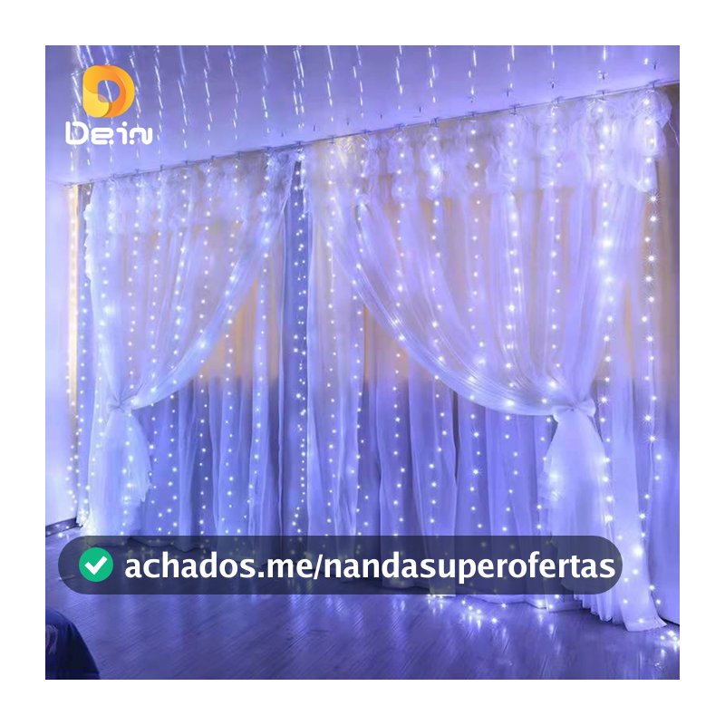 Cortina 300 Leds Branca 3x3 Metros Festa/ Casamento Eventos/Natal