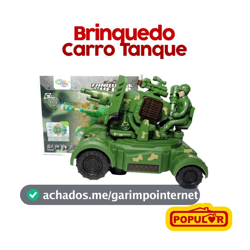 Brinquedo Carro Tanque  Bate E Volta Com Som E Luz