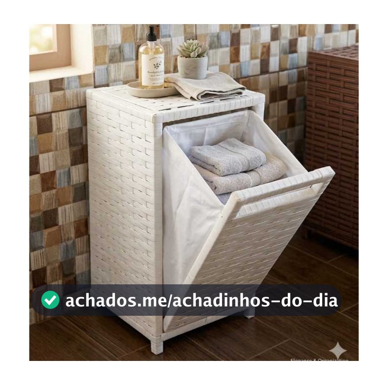 Roupeiros Basculante, cesto de roupa Fibra Sintética 30x30x60cm