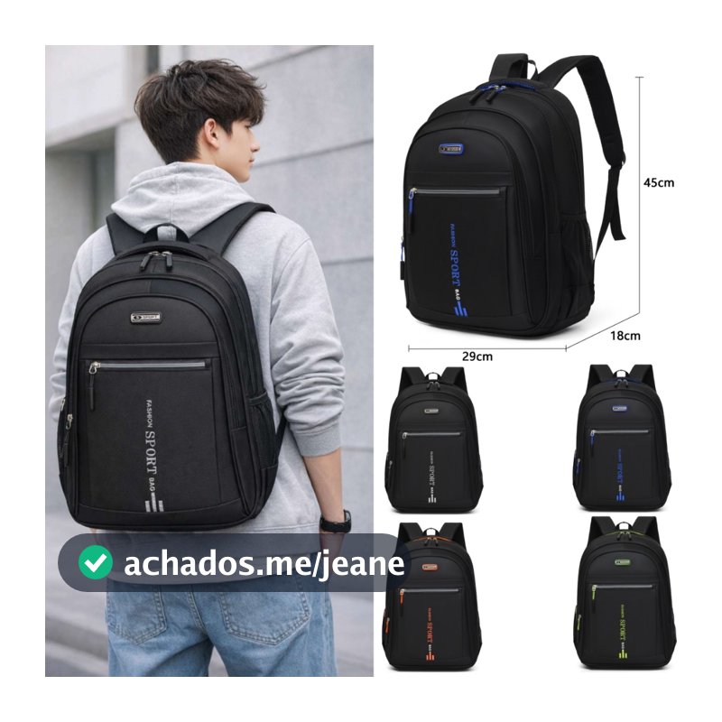 Mochila Notebook  Masculina Impermeável  Capacidade Escolar Trabalho Faculdade