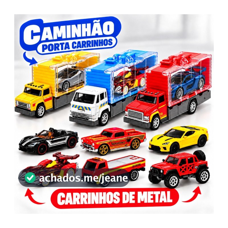 Carrinhos Miniaturas Hot cars Carro estilo Die Cast Coleção Caminhão Porta-Carrinhos Empilhavel