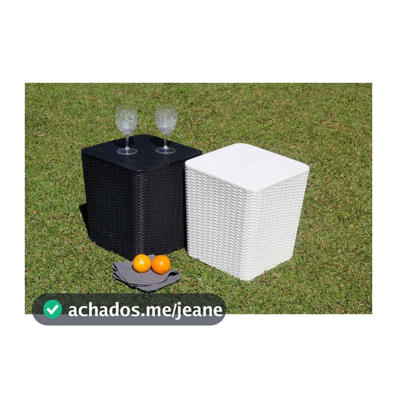 Baú Organizador Rattan - Mesa de Apoio Capri