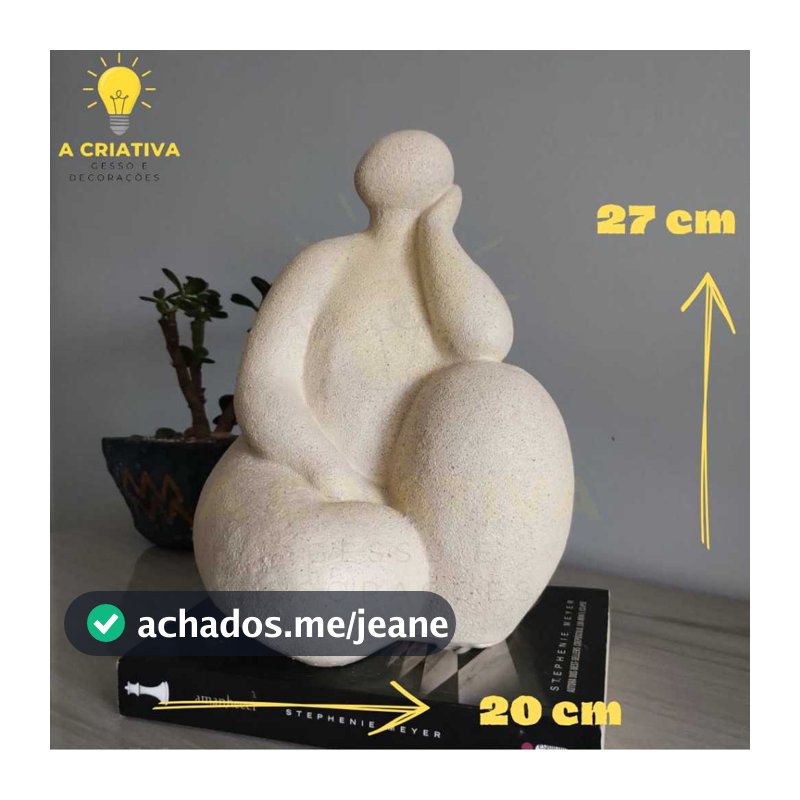 Estátua Fernando Botero Estatueta Texturizada Escultura em Gesso Decoração Artesanal Exclusividade