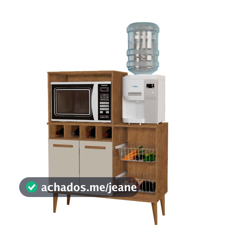 Armário Multi-Uso fruteira e torre quente pés palito - Envio Imediato