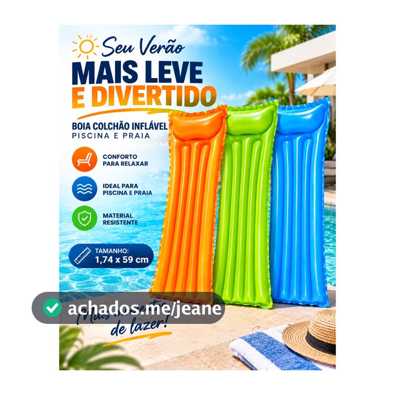 Boia Colchão Inflável Piscina Praia Bronzeador Flutuante