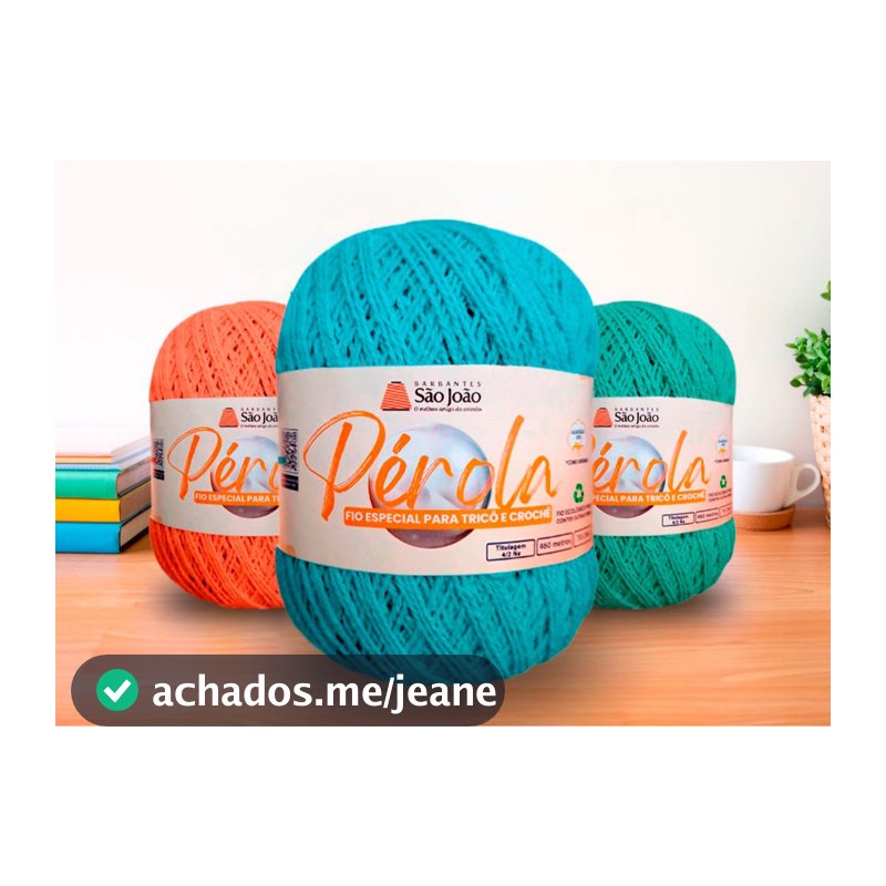 Kit com 3 linhas Pérola, Fio 2.Atenção nas variações! Não é possível mudar as cores!