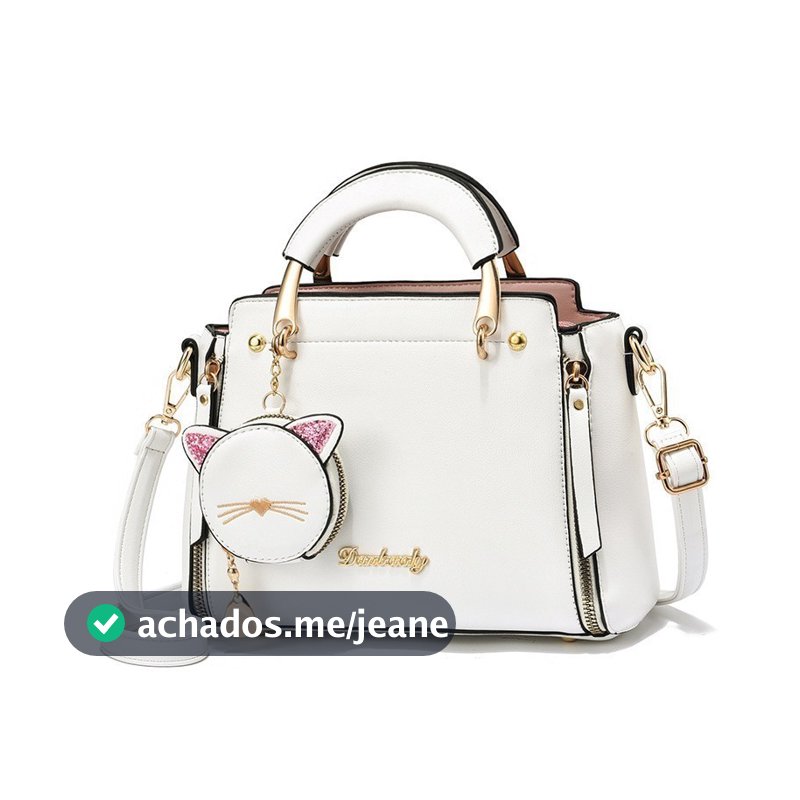 Moda doce bolsa feminina estilo coreano casual personalidade bolsa de ombro de gato mensageiro