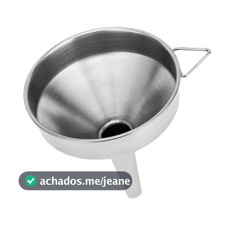 Funil De Aço Inox Multiuso Cozinha Óleo Cozinha Grão Multiuso Com Alça Metal