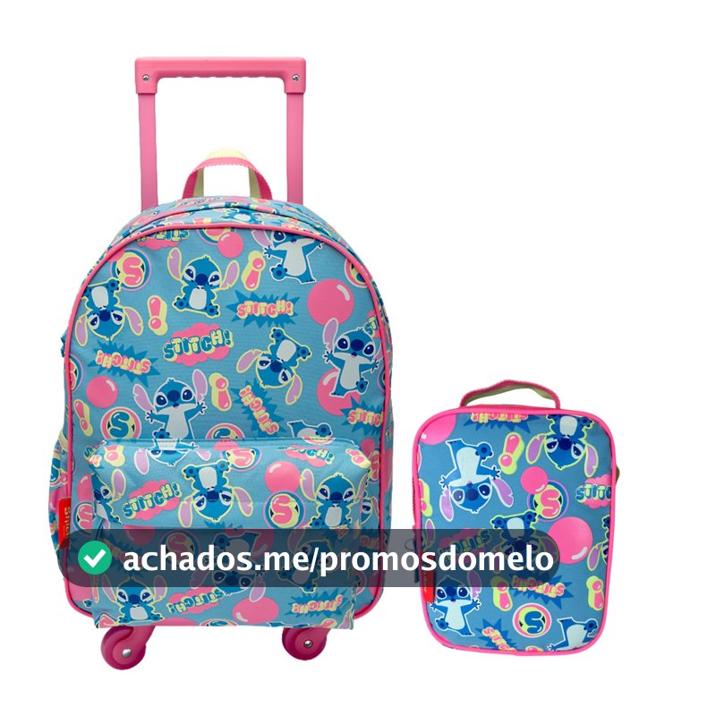 Kit Escolar Mochila 360° e  Lancheira Stitch- Puket