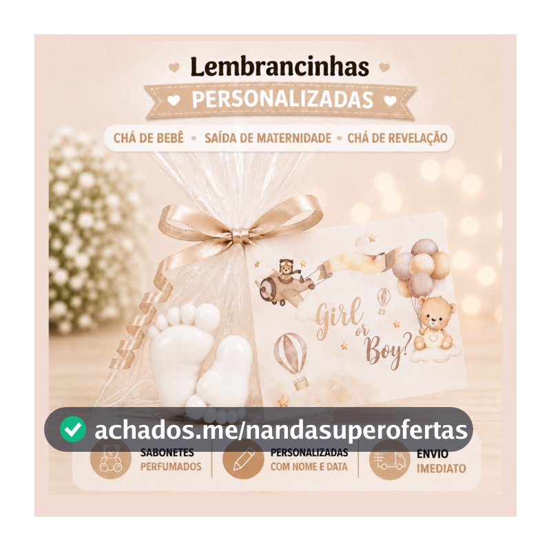 100 Mini Pezinhos Lembrancinhas - Chá Revelação-chá de bebê - revelacao (50 Pares)
