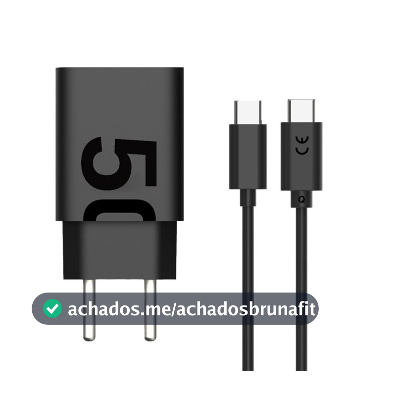 Carregador 50W Turbo Power Carregamento Rápido USB-C+Cabo tipo-C