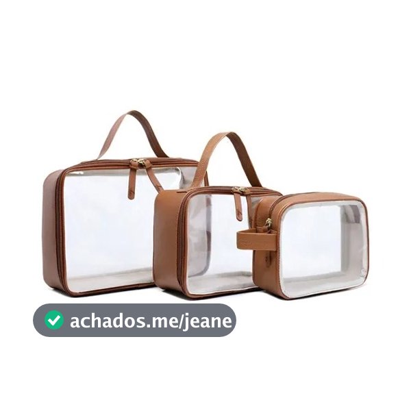 Bolsa / Kit 3 Necessaire/ Transparente P M G/Organizadores/ Envio Imediato/Mais