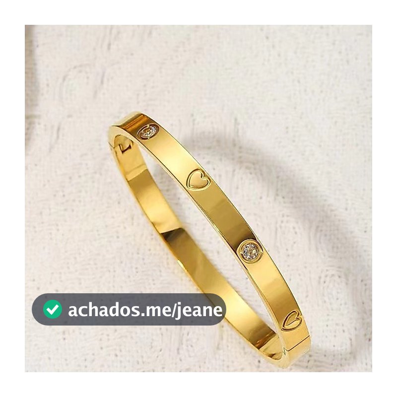 Pulseira de amor de alta qualidade em aço titânio 18K que não desbota