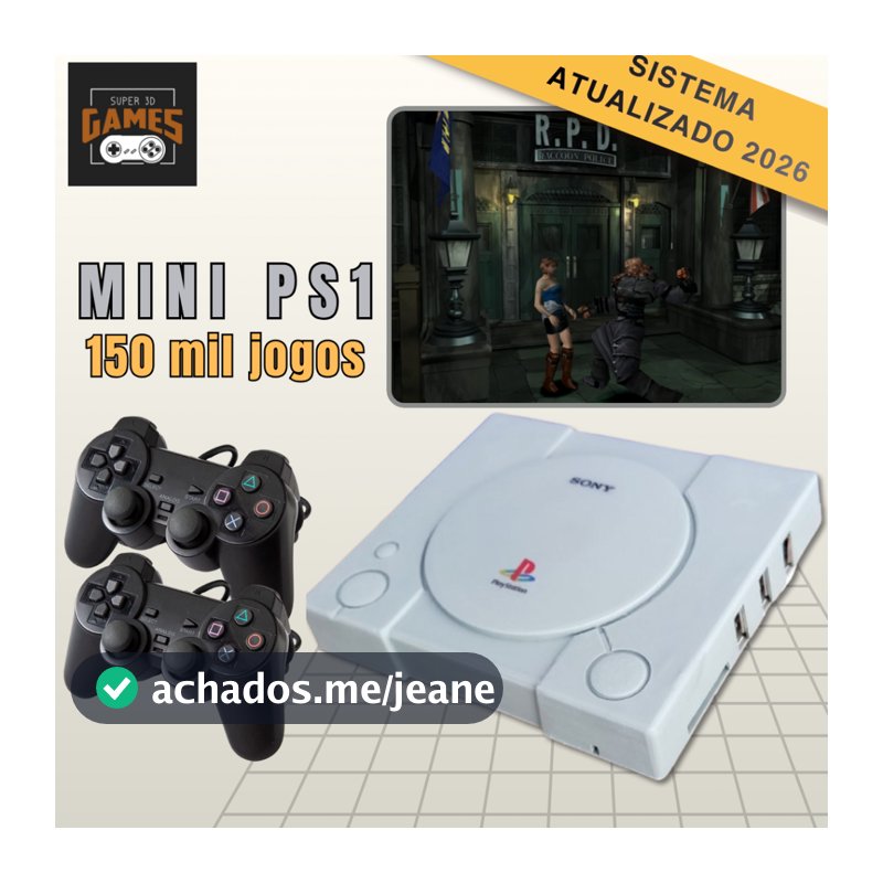 Super Console Retro PS1 Super 3D Games com 150 mil jogos - Envio Imediato