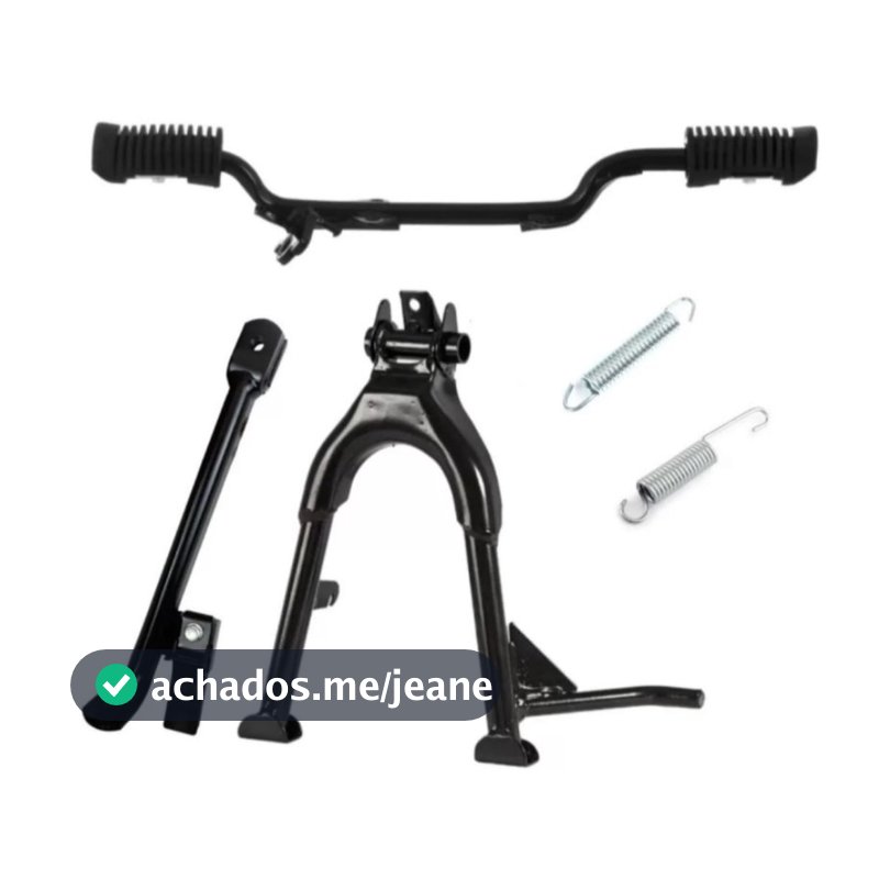 Cavalete  Central + Lateral + Estribo + Molas+Borrachas Titan/Fan