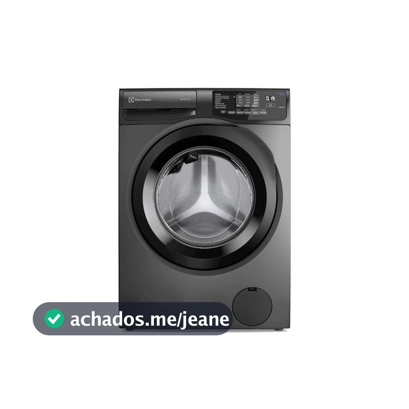 Máquina de Lavar Frontal Electrolux 12kg Cinza Ônix Inverter com Água Quente e Lavagem Inteligente (LFC12)