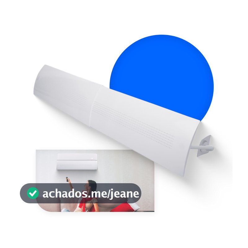 Defletor CB Para Ar Condicionado Split 60cm A 103cm Ajustável Direcionador de Fluxo de Ar Quarto Sala Cozinha Escritorio