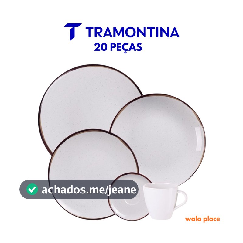 Jogo de Jantar Canyon Porcelana Decorada 20 Peças Tramontina
