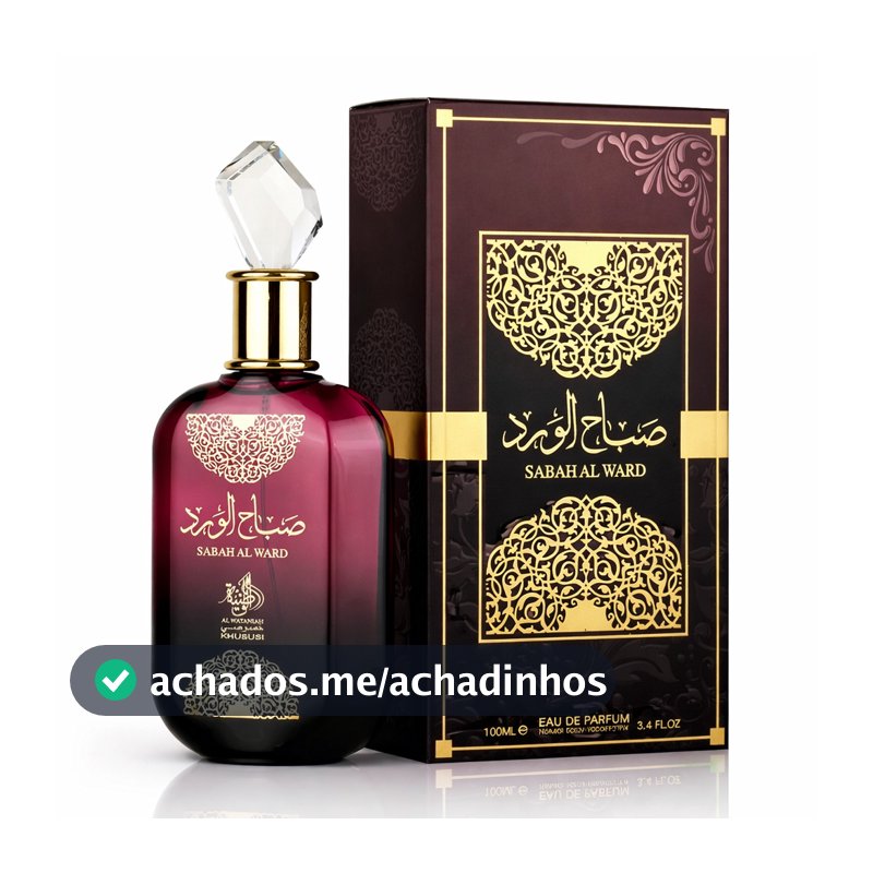 Perfume Árabe Sabah Al Ward Feminino Embalagem Vidro