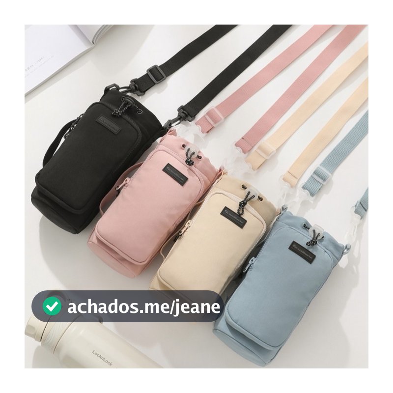 Bolsa de armazenamento com cordão para chaleira portátil para celular ao ar livre, capa para copo térmico